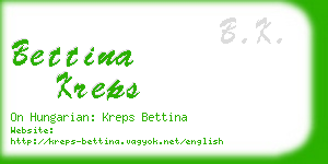 bettina kreps business card